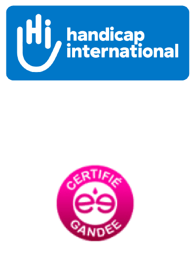 Logo Handicap international certifié Gandee