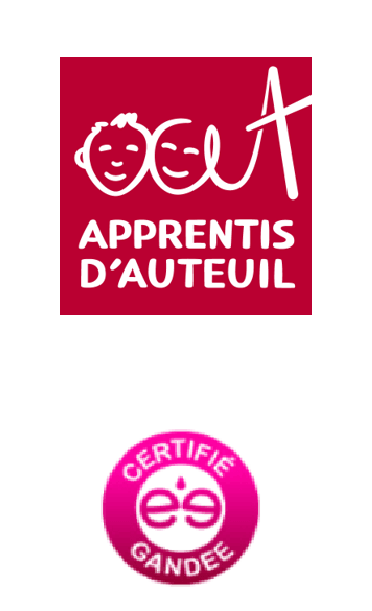 Logo apprentis d'auteuil certifié Gandee