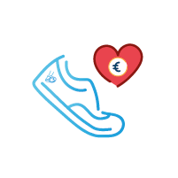 Icone d'un pied avec un coeur au dessus
